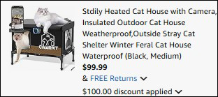 Heated Cat House Final Price