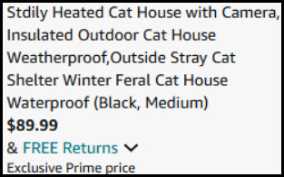 Heated Cat House with Camera Order Summary