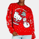 Hello Kitty Womens Light Up Graphic Fleece Pullover Sweatshirt