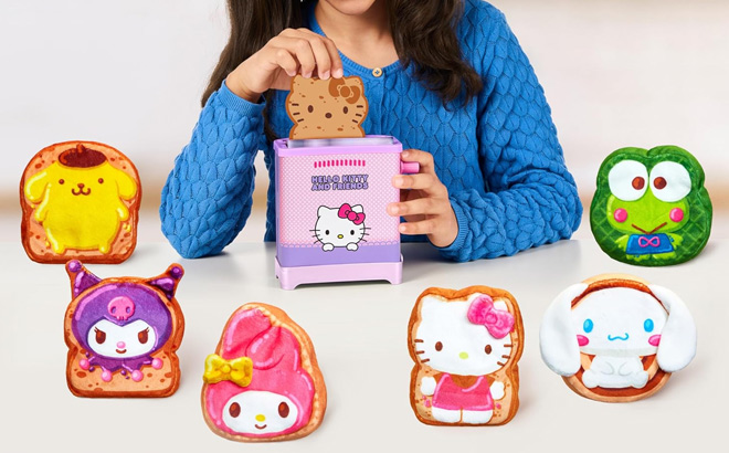 Hello Kitty and Friends Toasty Treatz Toaster with Scented Plush on the Table