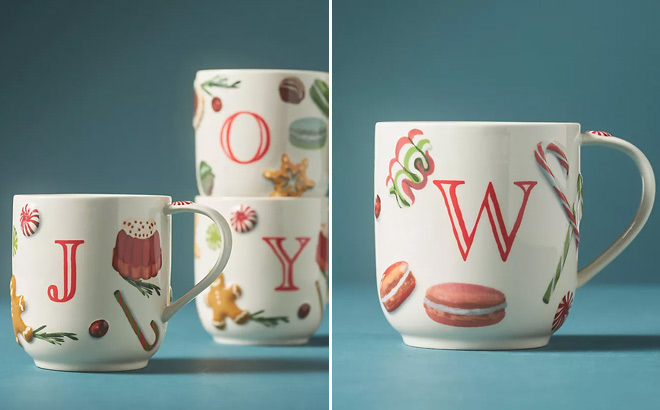 Holifaye Stoneware Monogram Mugs