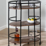 Honey Can Do 3 Tier Rolling Bar Serving Cart