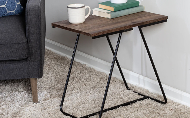 Honey Can Do Square Side Table