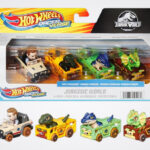 Hot Wheels RacerVerse Jurassic World Toy Cars 4 Pack