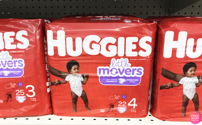 Huggies Little Movers Baby Diapers Size 4