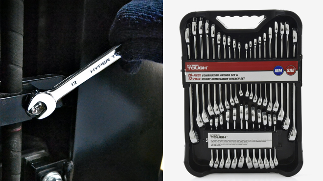 Hyper Tough 32 Piece Combination Wrench Set