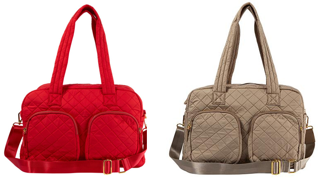 Iman Global Chic Quilted Nylon Weekender