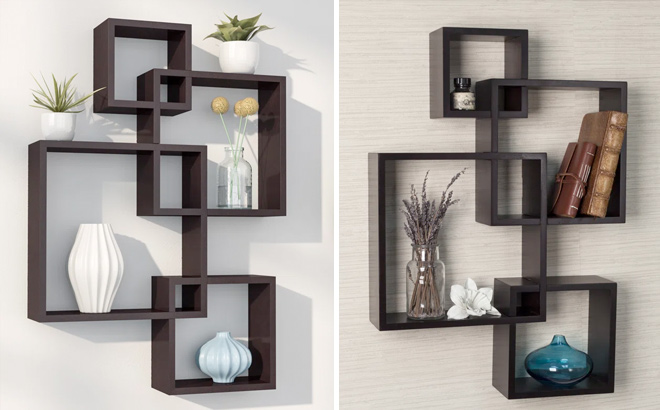 Intersecting Cube Accent Wall Shelf