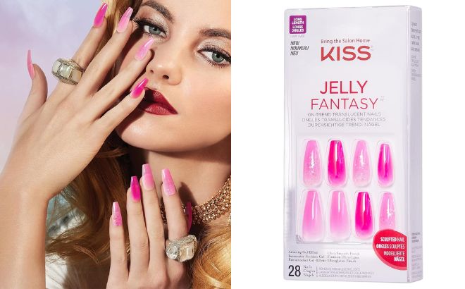 KISS Jelly Fantasy Translucent Sculpted Nails 28 Count