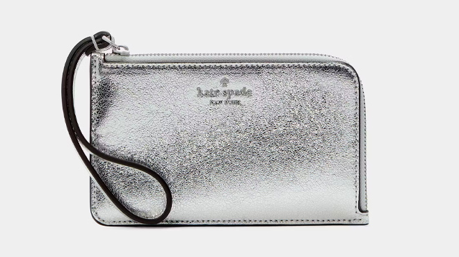 Kate Spade Lucy Metallic Small L zip Wristlet 2