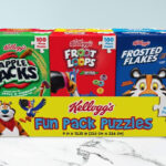 Kelloggs Cereal Puzzles 6 Pack on the Table