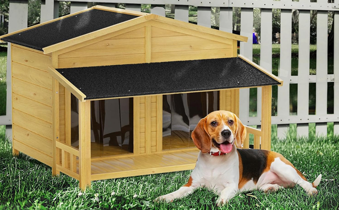 Kelria Waterproof Wooden Dog House