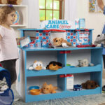 Kids Pretend Playing with Melissa Doug Vet Groomer Activity Center