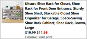 Kitsure 3 Tier Shoe Rack Screenshot