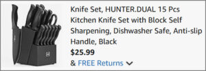 Knife Set at Checkout