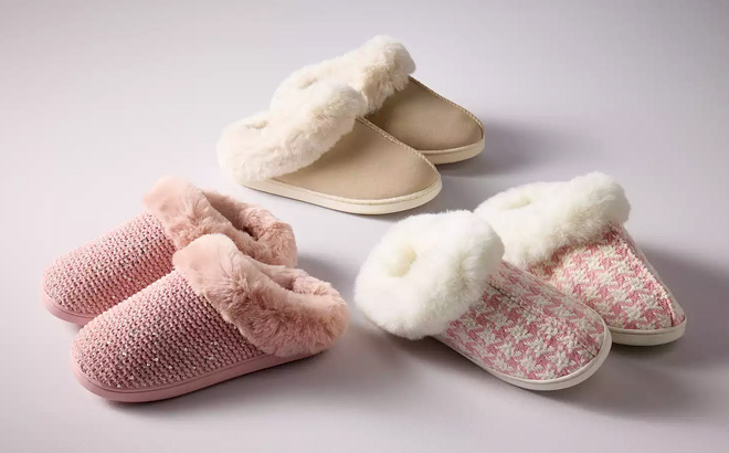 LC Lauren Conrad Faux Fur Womens Slippers