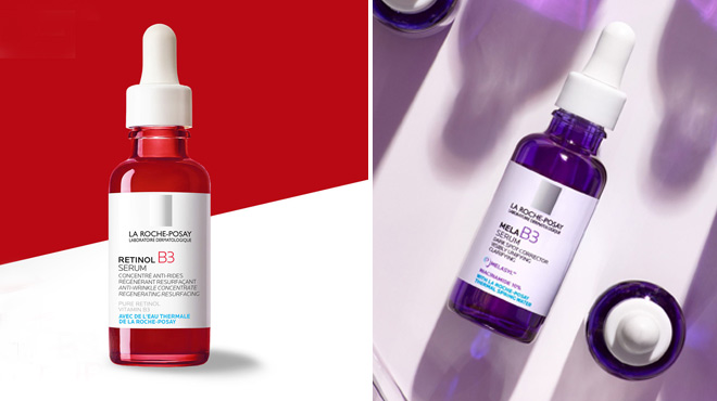 La Roche Posay Pure Retinol Face Serum with Vitamin B3 and La Roche Posay Mela B3 Serum