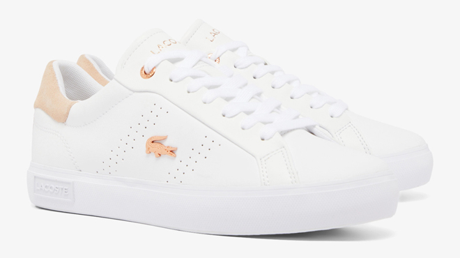 Lacoste Womens Powercourt 2 0 Leather Sneakers 1