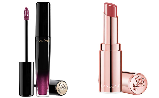 Lancome LAbsolu Lacquer Lip Gloss and Lancome LAbsolu Mademoiselle Shine Lipstick