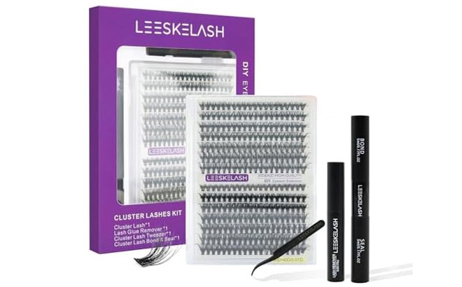 Leeskelash Lash Extension Clusters 280 Count Kit