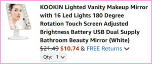 Lighted Vanity Makeup Mirror at Checkout