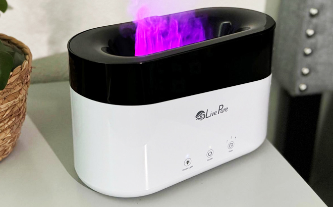 LivePure Aquaflame Ultrasonic Humidifier