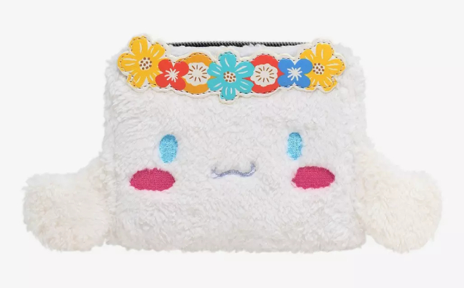 Loungefly Cinnamoroll Flower Crown Fuzzy Mini Wallet