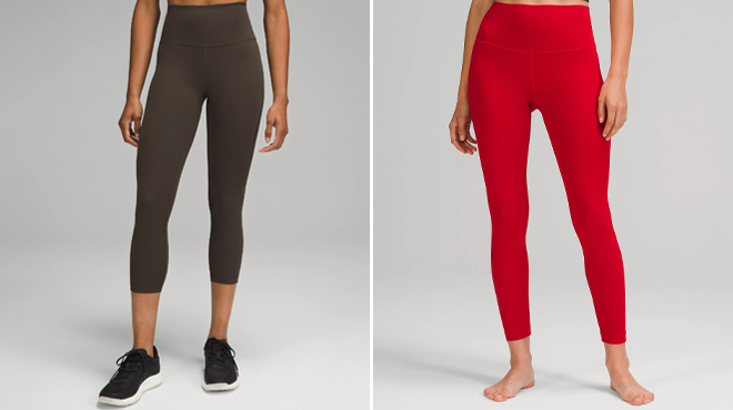 Lululemon Wunder Train High Rise Crop 23 Inch Leggings and Lululemon Align High Rise 25 Inch Leggings