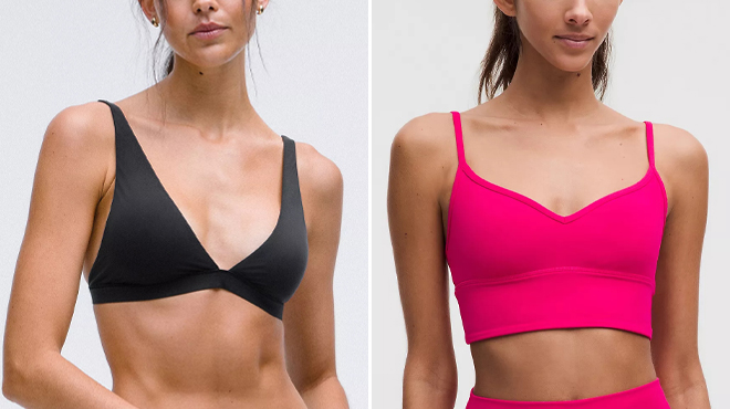 Lululemon Wundermost Ultra Soft Nulu Triangle Bralette and Lululemon Align Sweetheart Bra