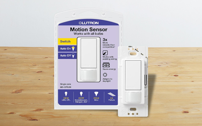 Lutron Maestro Motion Sensor Light Switch on a Table