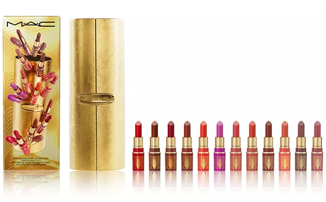 MAC 13 Pack Golden Girls Mini Lustreglass Lipstick Vault Gift Set