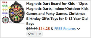 Magnetic Dart Board at Checkout