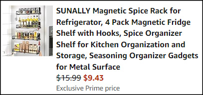 Magnetic Spice Rack 4 Pack Checkout