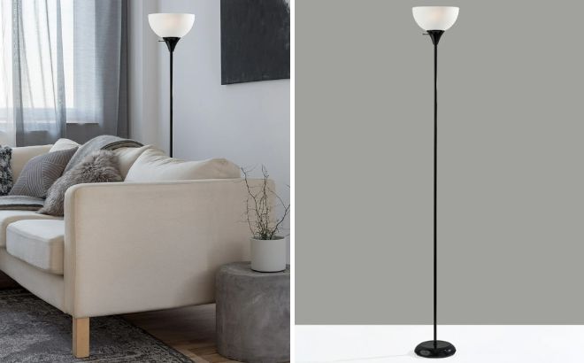 Mainstays Black Floor Lamp