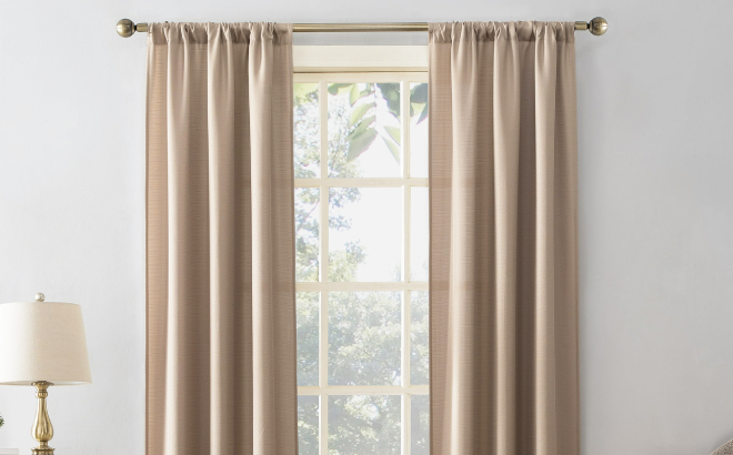 Mainstays Textured Solid Curtain Single Panel