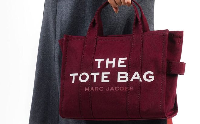 Marc Jacobs The Canvas Medium Tote Bag in Oxblood Color