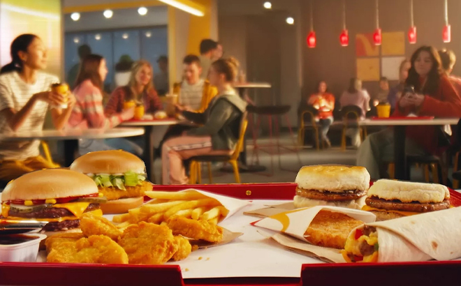 McDonalds McValue Menu Items on a Table