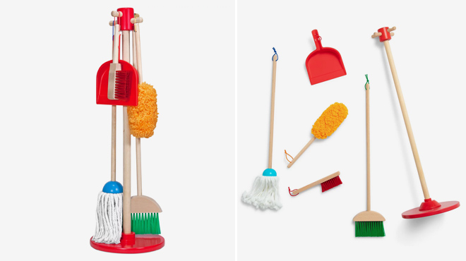 Melissa Doug Lets Play House Dust Sweep Mop 6 Piece Pretend Play Set