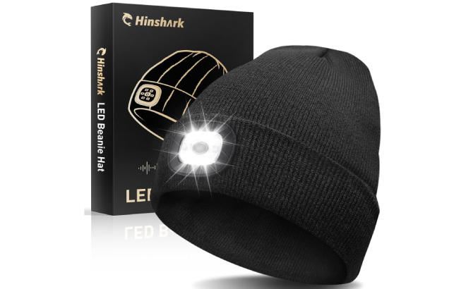 Mens LED Beanie Hat with Light