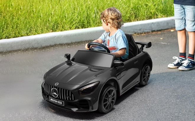 Mercedes Benz Electric Ride on Car Toy in Black Color