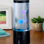 Merkury Innovations Jellyfish Lamp Motion Multicolor Leds on the Table