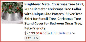 Metal Christmas Tree Skirt at Checkout