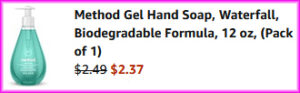 Method Gel Hand Soap Checkout Screen