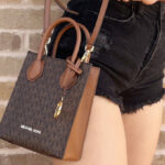 Michael Kors Mercer Extra Small Logo and Leather Crossbody Bag