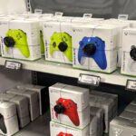 Microsoft Xbox Wireless Controllers on a Shelf