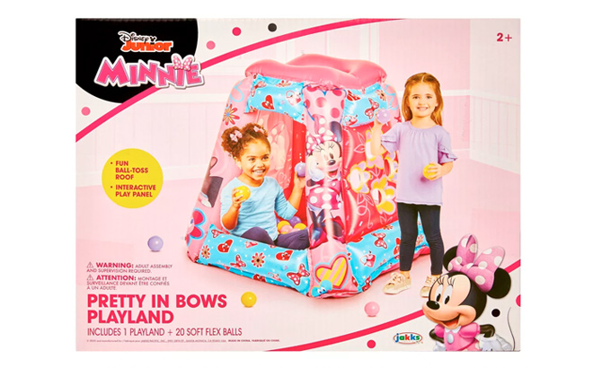 Minnie Mouse Inflatable Kids Ball Pit Playland 20 Soft Flex Balls