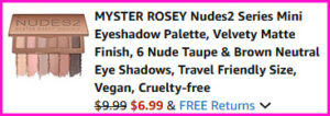 Myster Rosey Eyeshadow Palette Checkout Screen