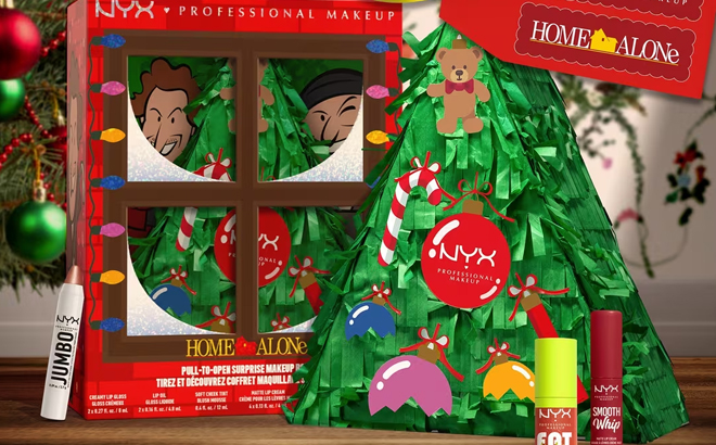 NYX Home Alone 12 Piece Surprise Makeup Tree Pinata Set