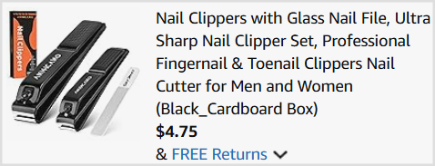 Nail Clipper Set Checkout