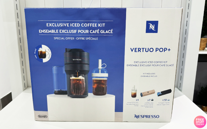 Nespresso Vertuo Pop Coffee and Espresso Maker Iced Coffee Bundle